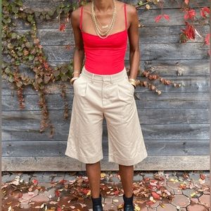 Collaboration G Sport GOOP x Proenza SCHOULER Red Bodysuit w/ cutout back. Sz S